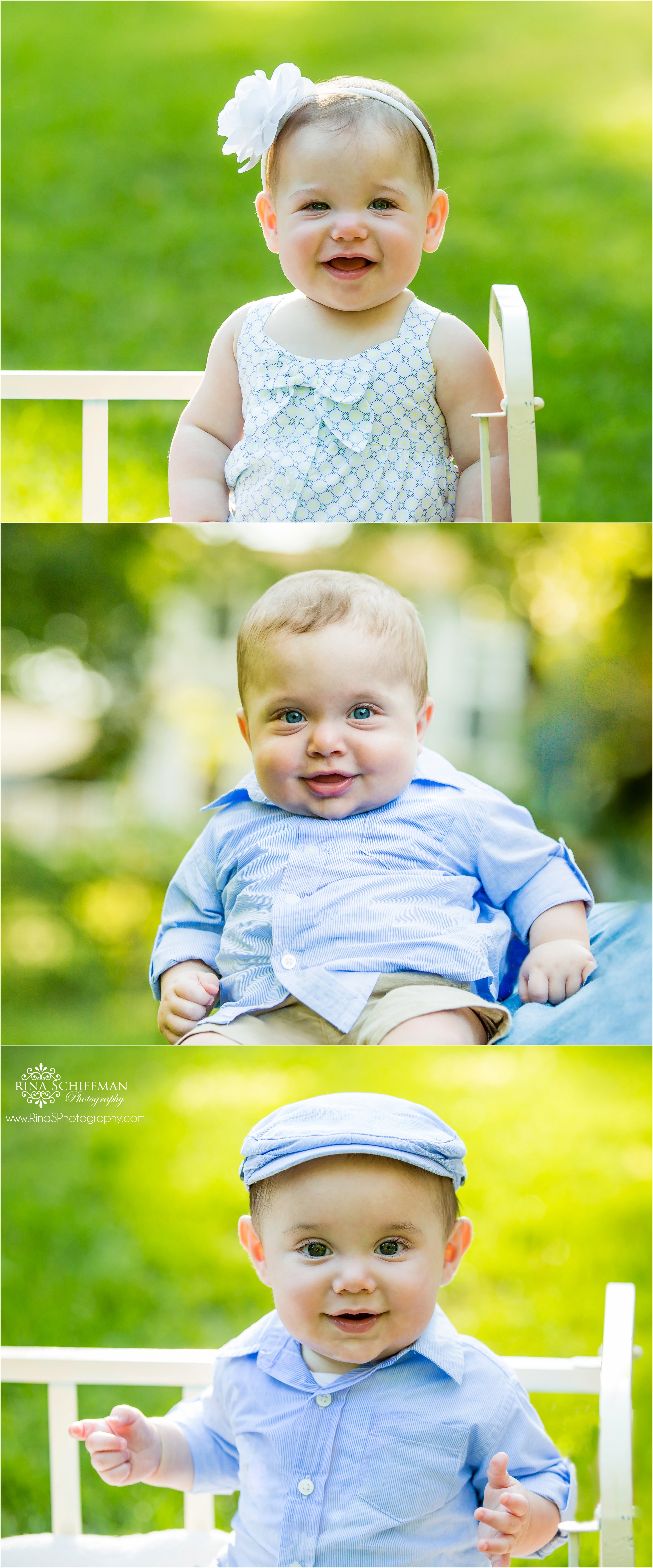 triplets portrait NY Baby photographer