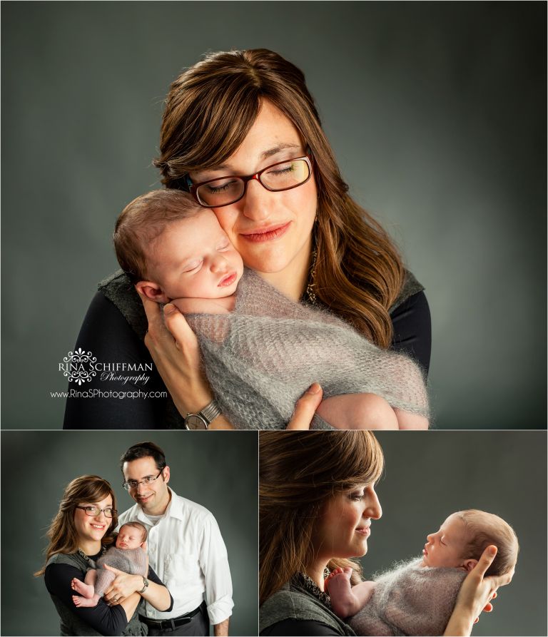 newborn with mom pose peaceful